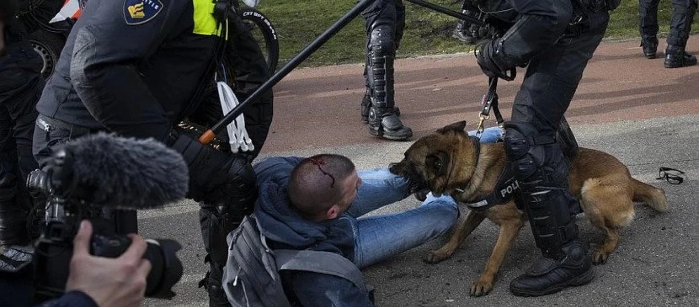 Ολλανδία: Σοβαρά επεισόδια σε διαδηλώσεις κατά των μέτρων του κορωνοϊού
